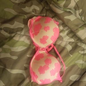 32D push up lace Pink Bra